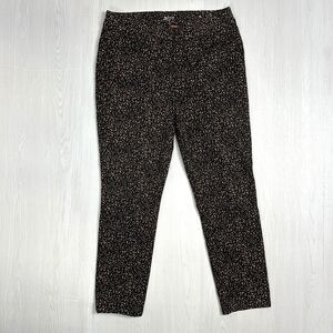 Chico's Women's Size 12 Etched Printed Pull On Jeggings Stretch Pencil Pants